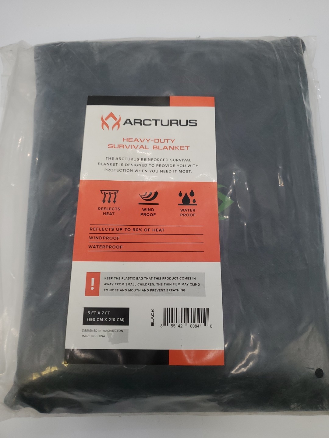 Insulated Heavy Duty Thermal Survival Blanket 5′ x 7′ Arcturus Waterproof Reflec