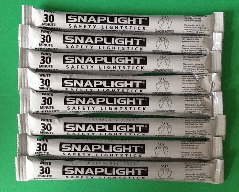 Lot of 8 White Cyalume Lightsticks Hi-Intensity Emergency Prepper Blackout 2023