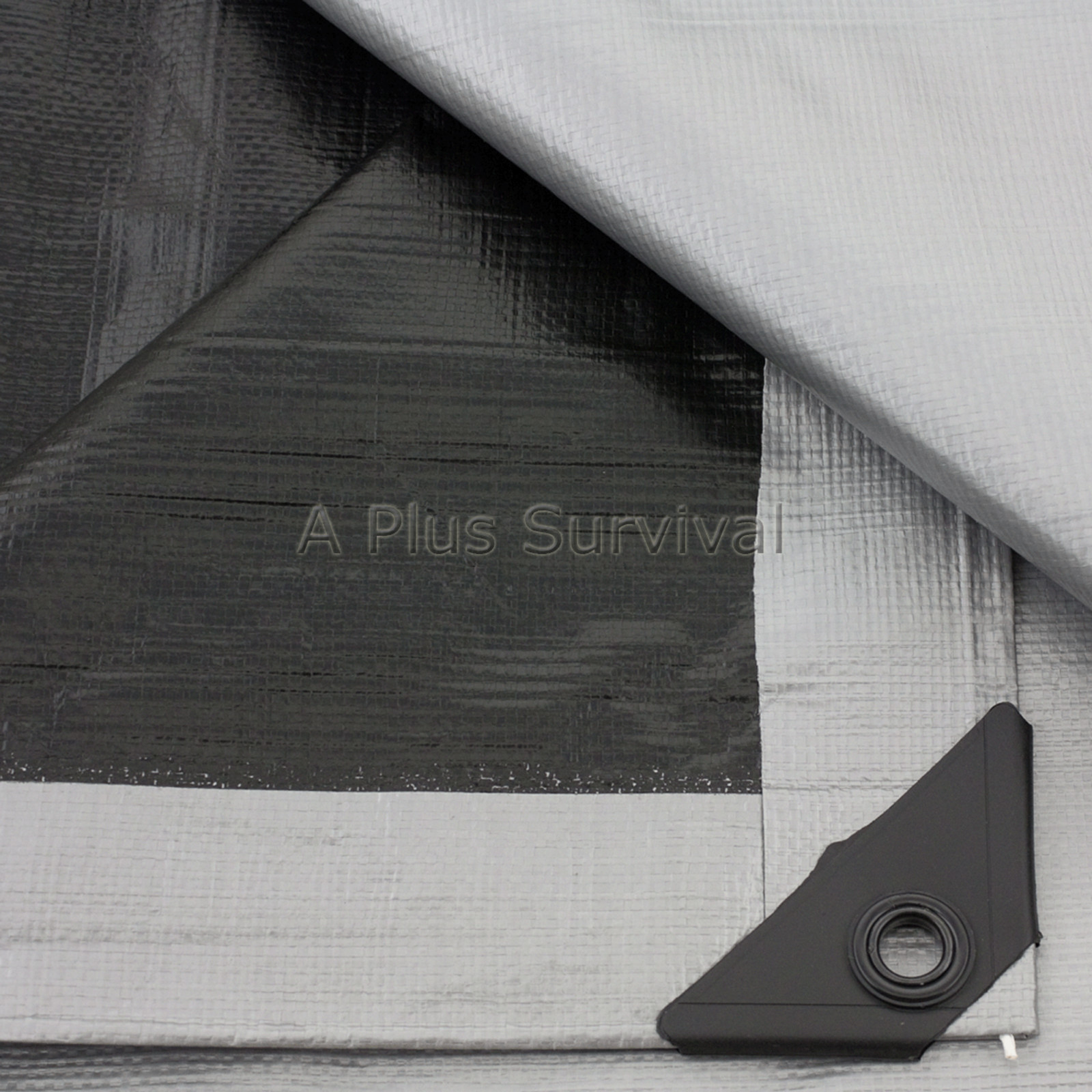 Silver & Black Tarp 6’x8′ with Grommets Camping Emergency Survival Shelter Rain