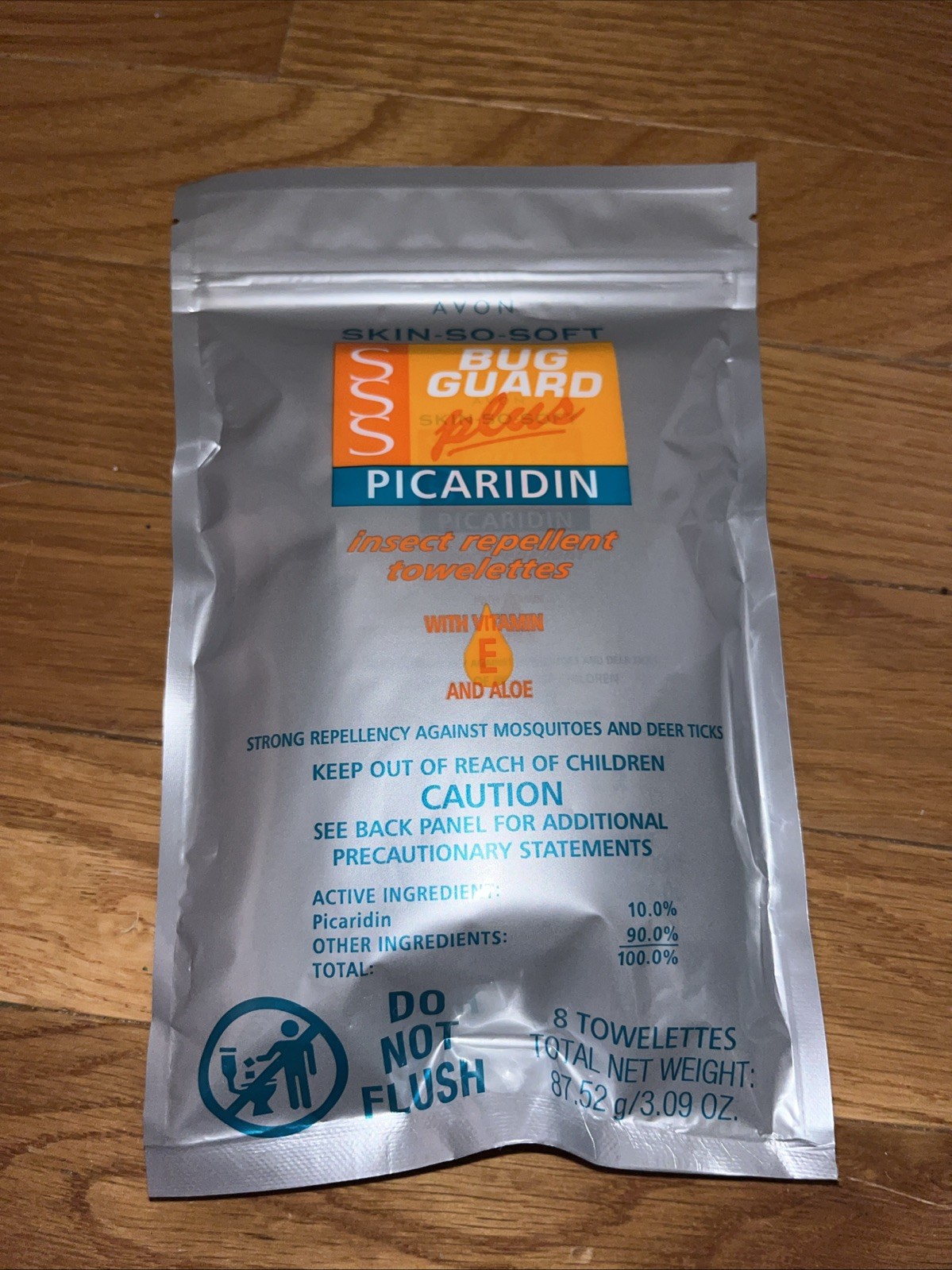 Avon Skin So Soft Bug Guard Plus Picaridin Repellent 8 Towelettes, New Free Ship