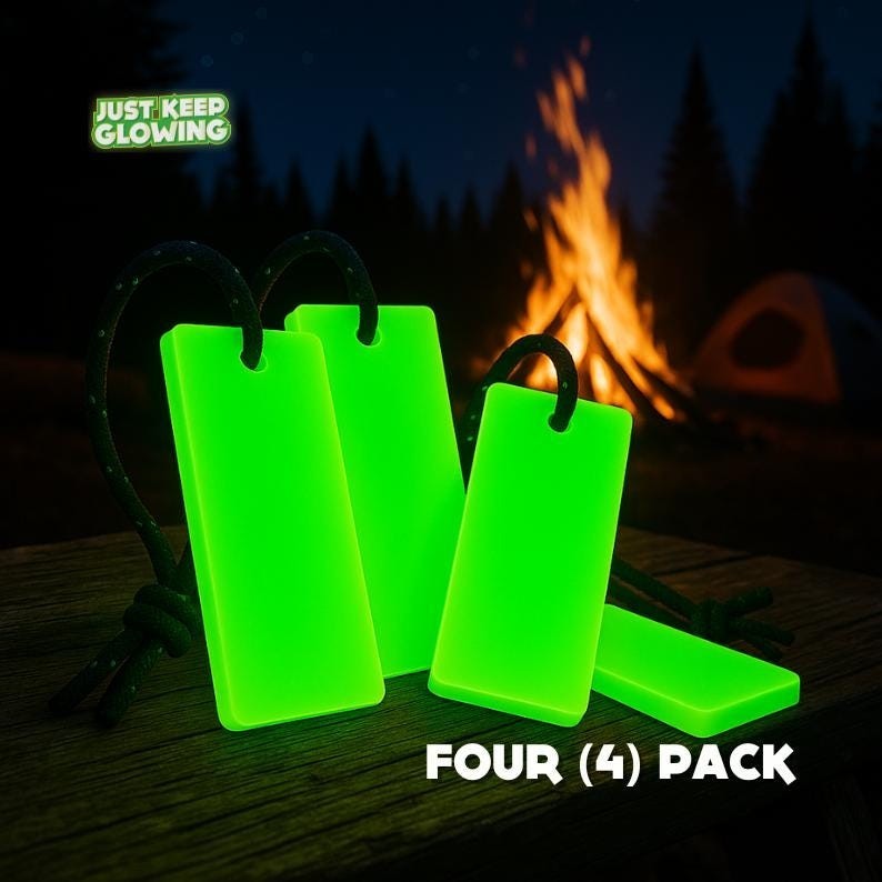 Glow in Dark Emergency Light Reusable Camping Survival Gear EDC