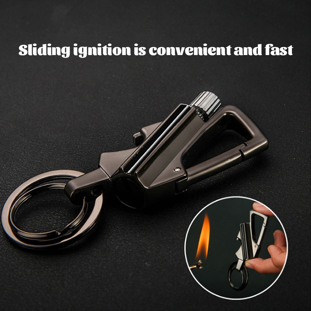 1-3Pack Permanent Match Infinity Lighter with Multitool Keychain Bottle Opener
