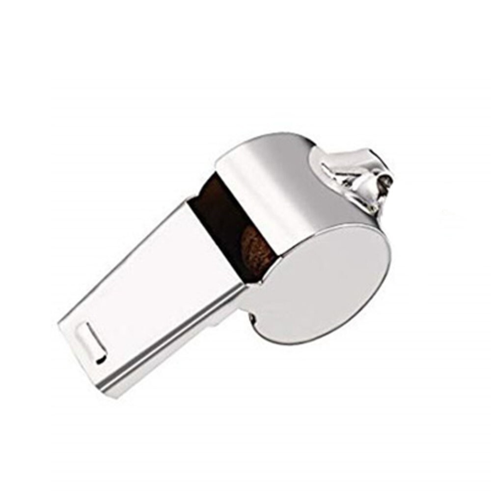 Metal Referee Whistle for Sports Training Emergencies Free Black Lanyard