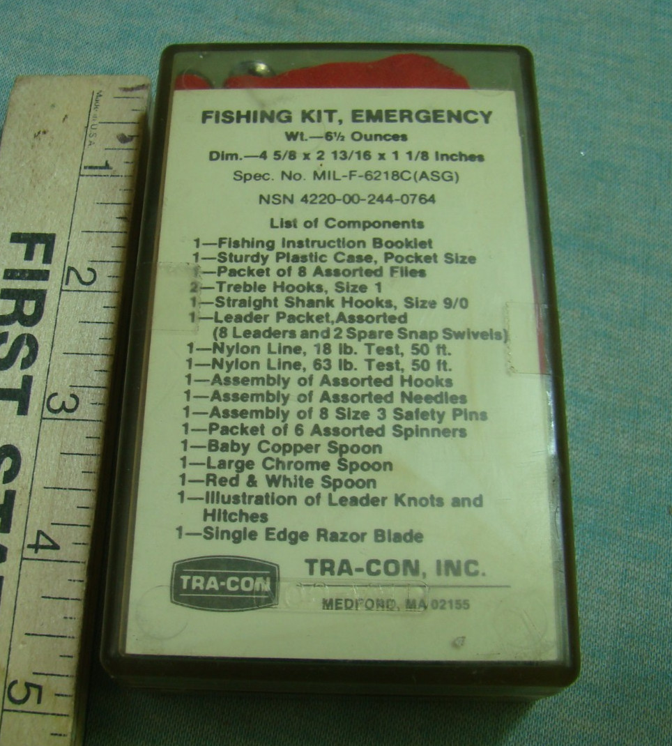 TRA-CON, INC Emergency Fishing Kit MIL 6218C (ASG), Military Survival Unit