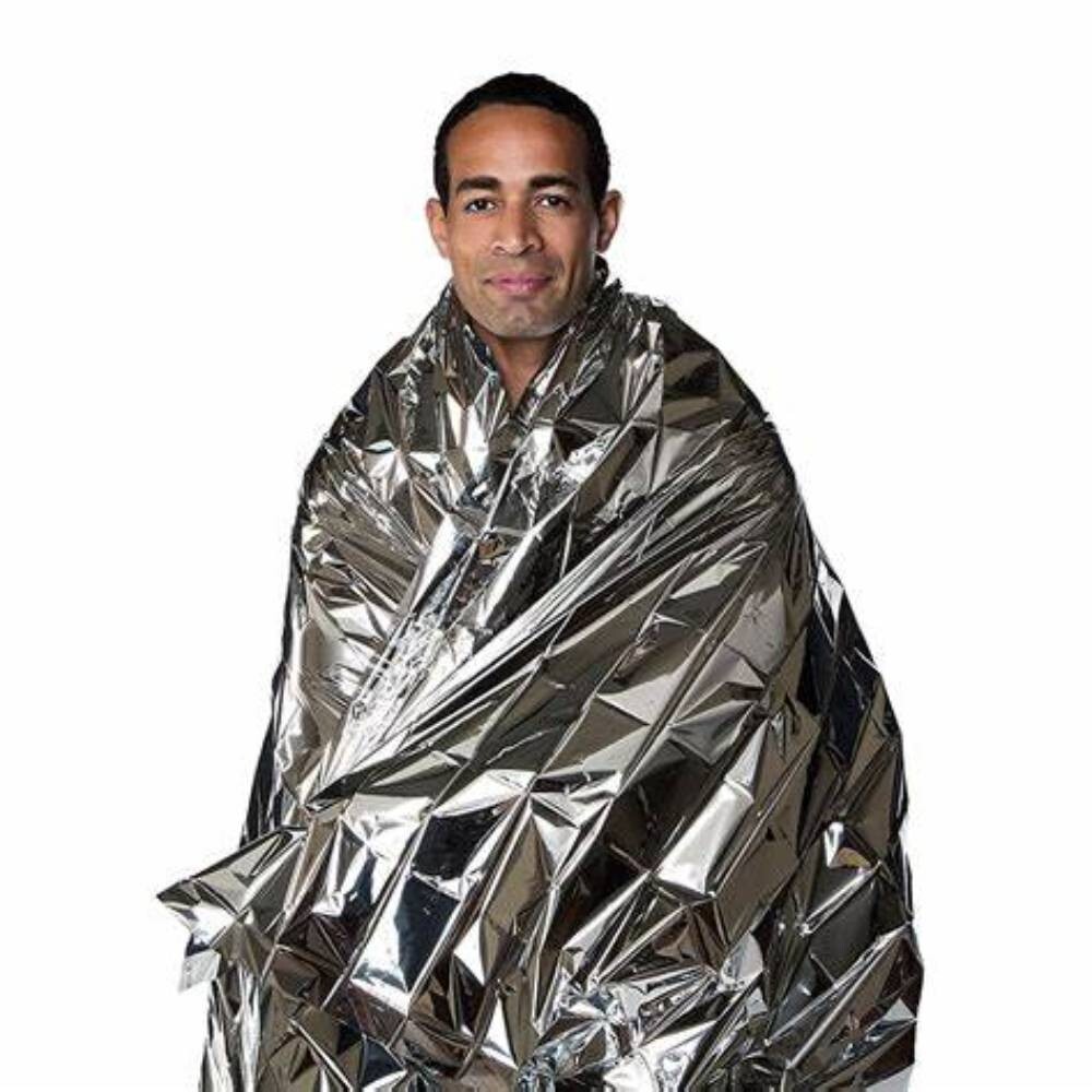 5 Pack Emergency Blankets Thermal Mylar Survival Safety Insulating Heat 54″x 82″