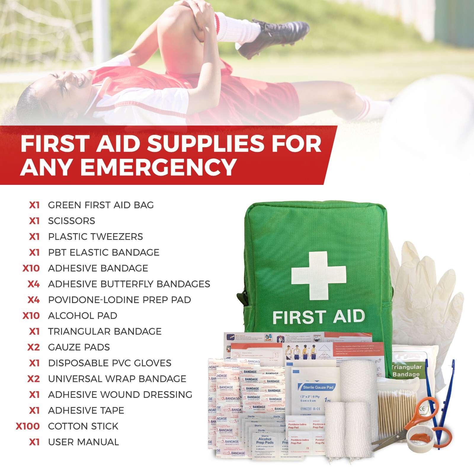 Bug Out Bag Starter Kit – 72 Hour Kit for 1 Person – Backpack Survival Kit