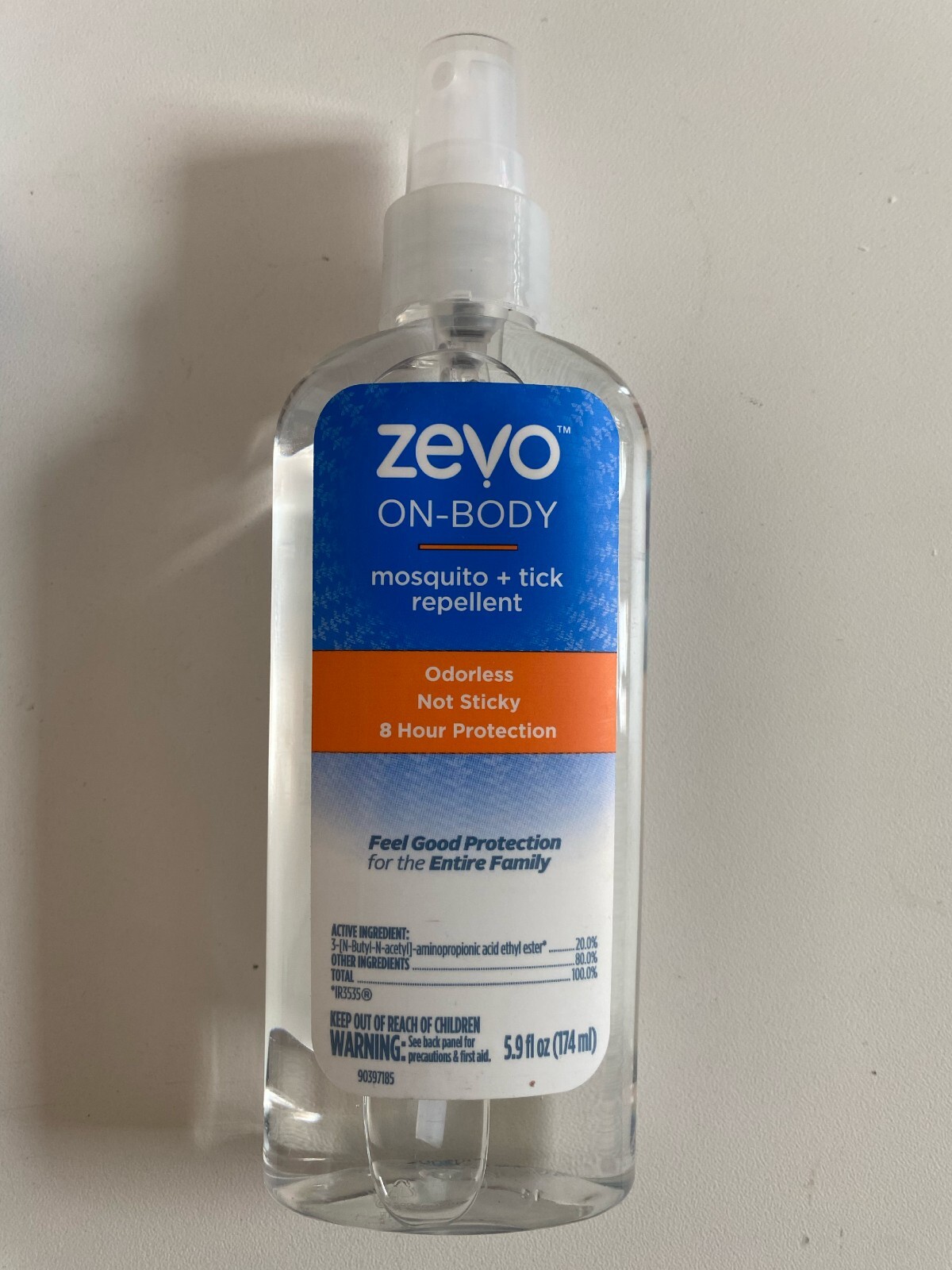 Zevo On-Body Mosquito +Tick Repellent Odorless Not Sticky 8 Hours Protection