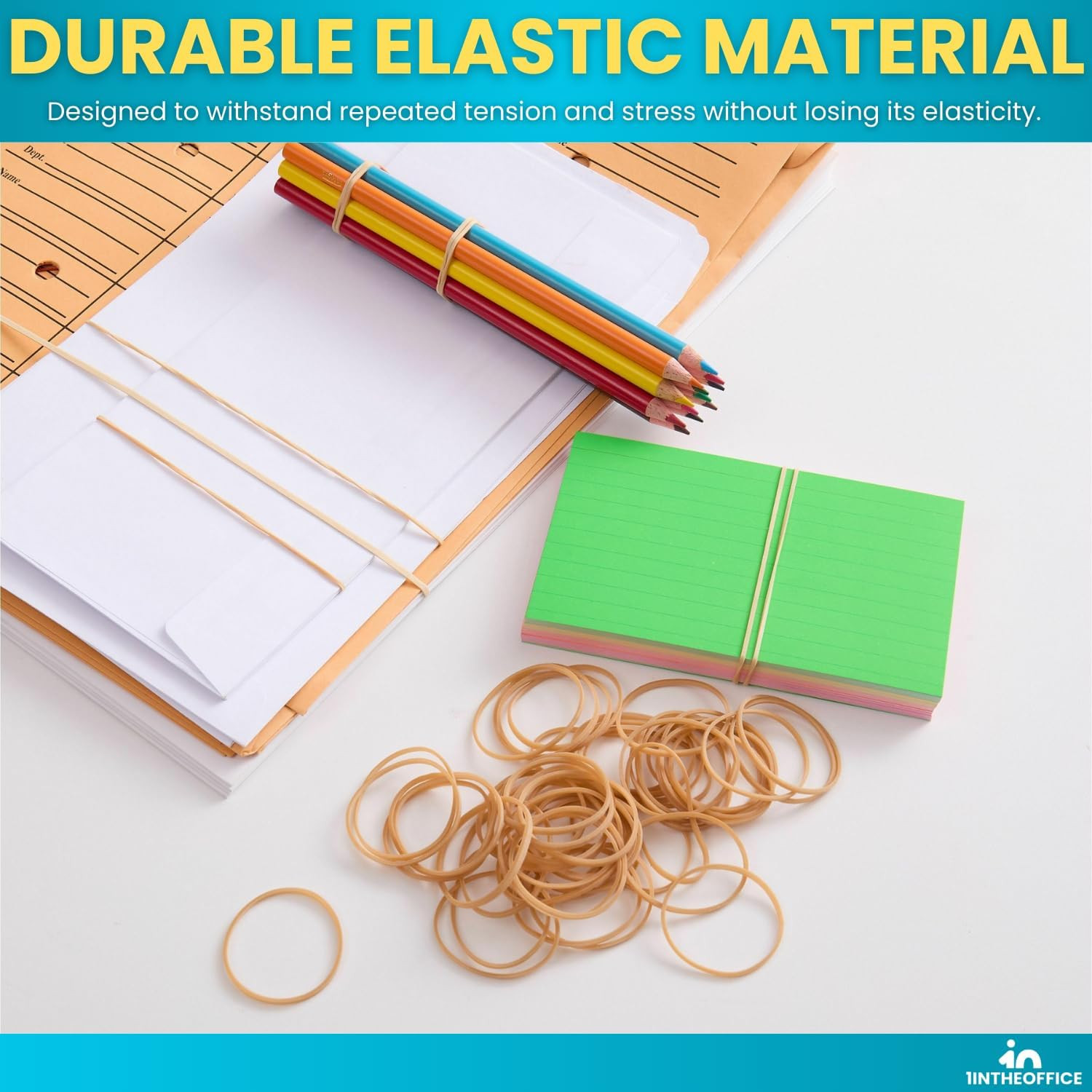 Rubber Bands #14, Size14 Rubber Bands, Beige, 1 Lb Box, (2,200/Pack)
