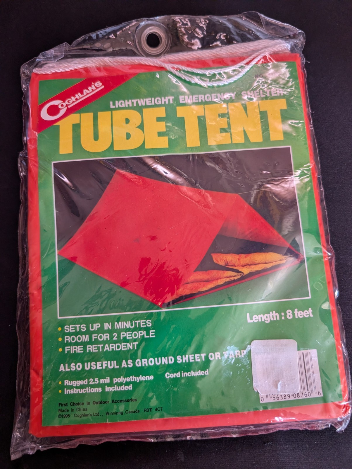 Coghlan’s Lightweight Emergency Tube Tent 8 Ft 2 Person Survival Shelter
