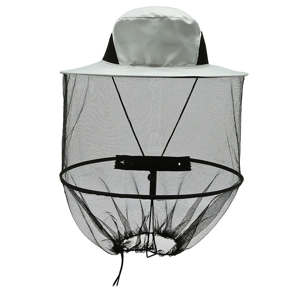 Outdoor Mosquito Head Face Net Hat Sun Bee Insect Bug Protection Hidden Mesh Cap