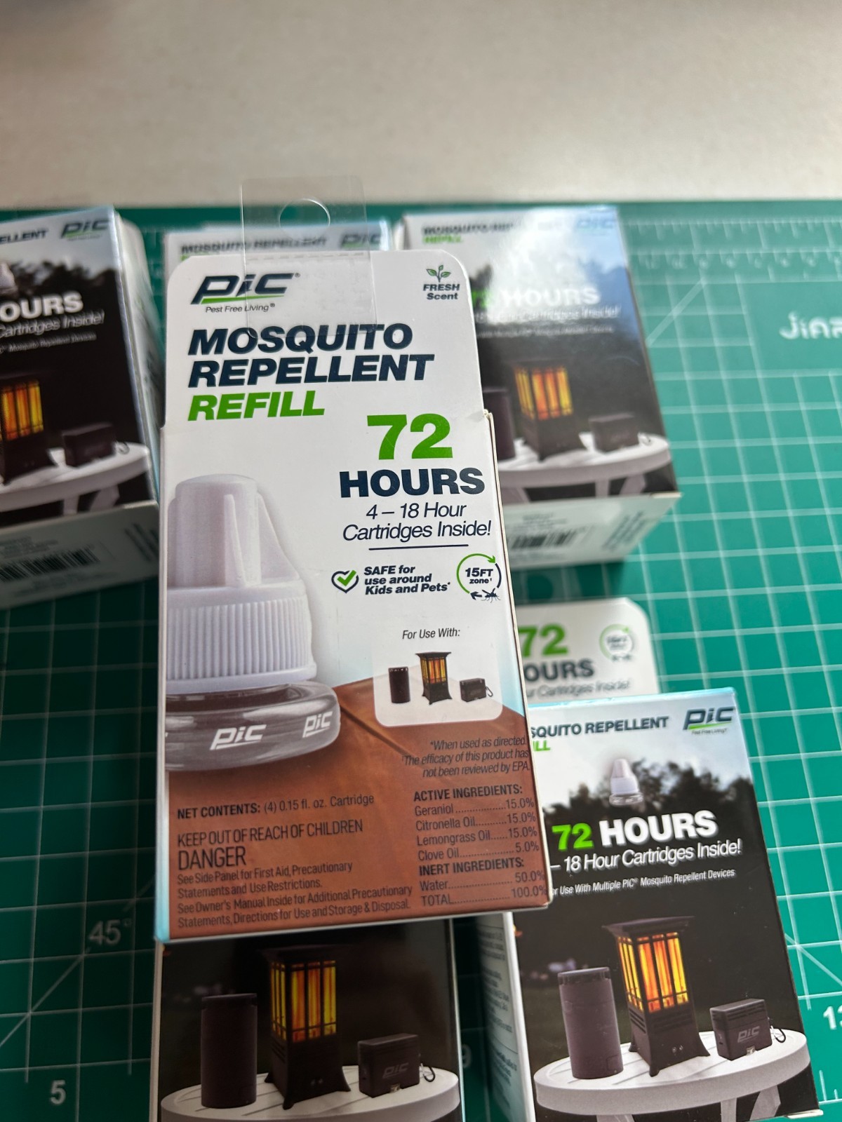 6-PACK LOT 4/PC 72 HOURS PIC MOSQUITO REPELLENT REFILL 4-18 Hour Cartridge