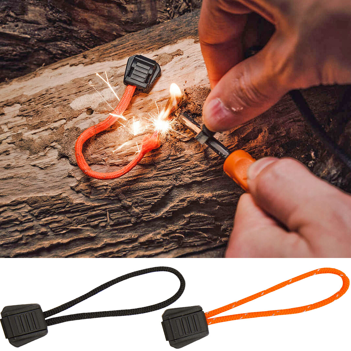 Exotac TinderZIP Emergency Tinder Zipper Pull 5-Pack
