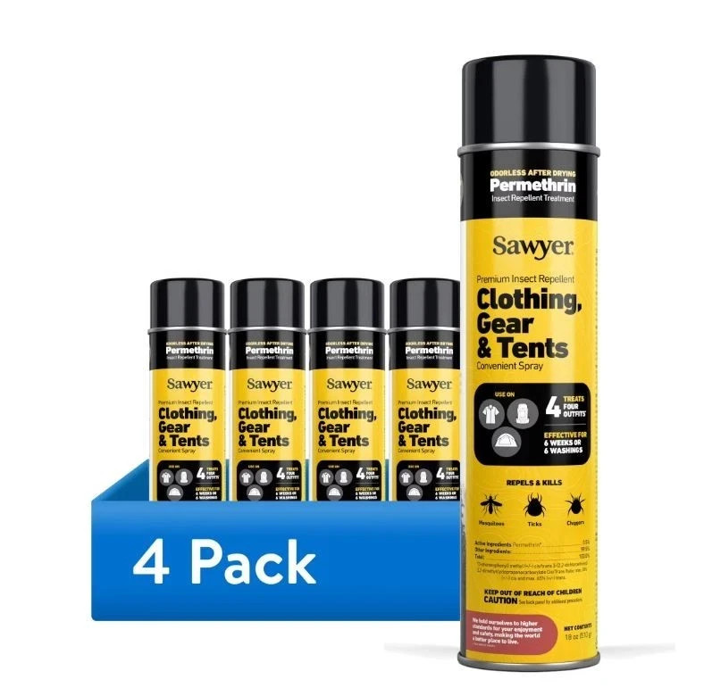 (4 pack) Sawyer Products Premium Permethrin Insect Repellent Aerosol Spray