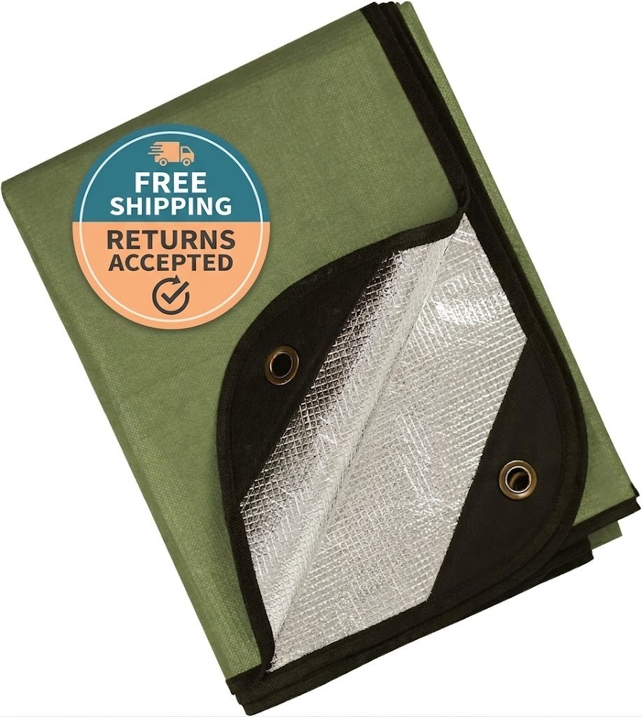 Heavy Duty Survival Blanket -Multifunctional Reflective Tarp Thermal Blanket – 6