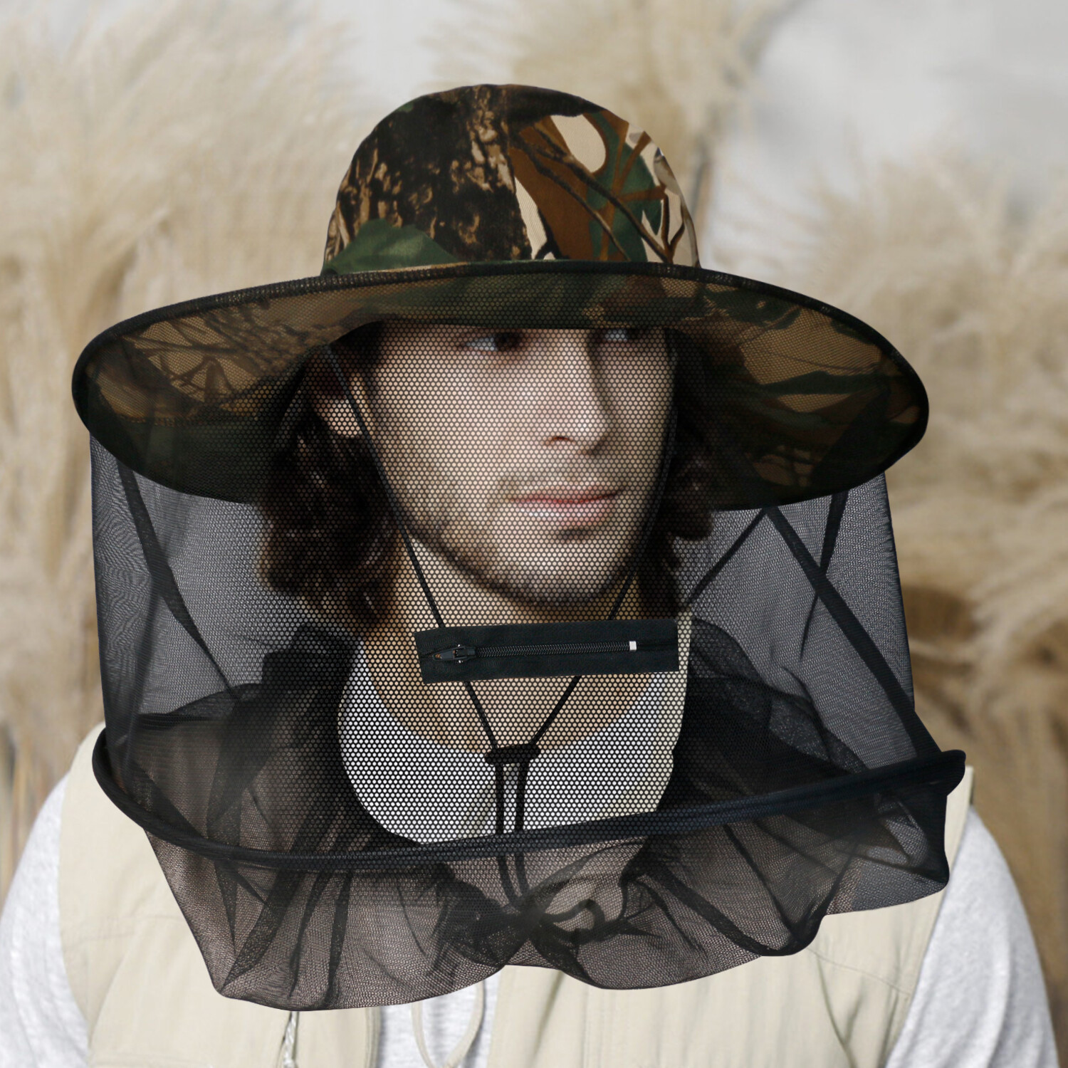 Anti-Mosquito Bug Bee Insect Head Net Hat Cap Sun Protection for Fishing Hiking