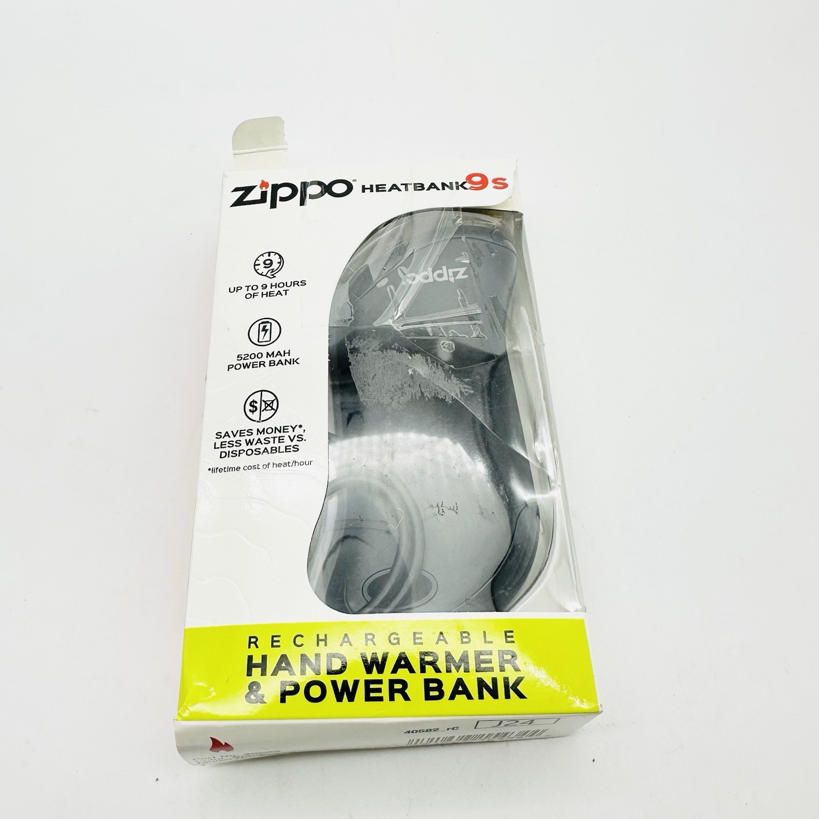 Zippo Heatbank 9s Rechargeable Hand Warmer & Power Bank Black