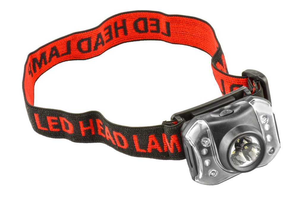 7 LED Head Light Flashlight Lamp 3 Way Switch Red White Bulbs Survival Camp Kits