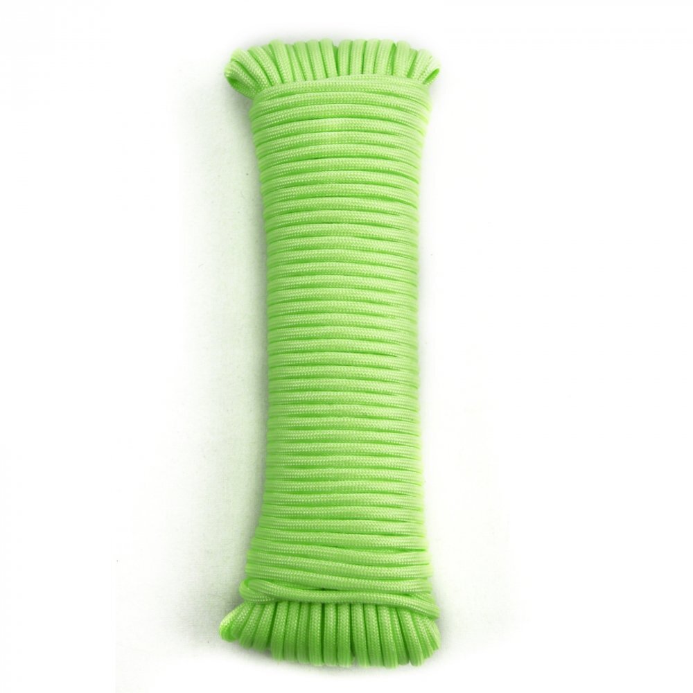 ASR Outdoor 550 Paracord Rope Strong 7 Strand Cordage – Glow in the Dark 100ft