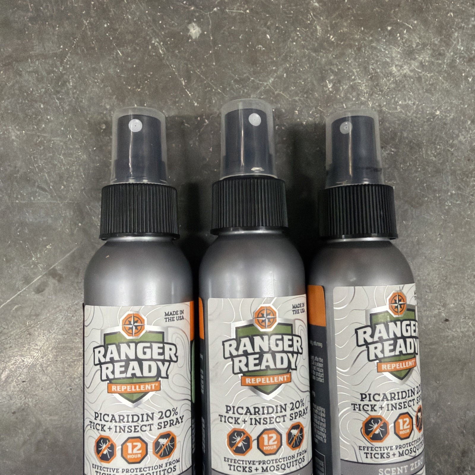 Lot Of 3 Ranger Ready Repellents 40 hours Spray Outdoor Zero Scent 3.38fl Oz