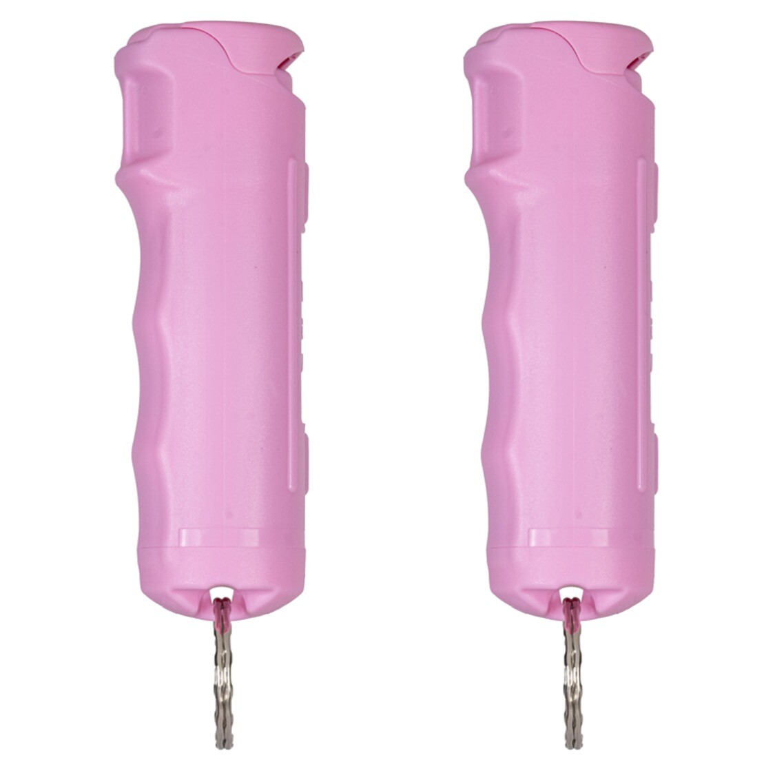 2 Police Magnum pepper spray .5oz pink flip top keychain self defense protection