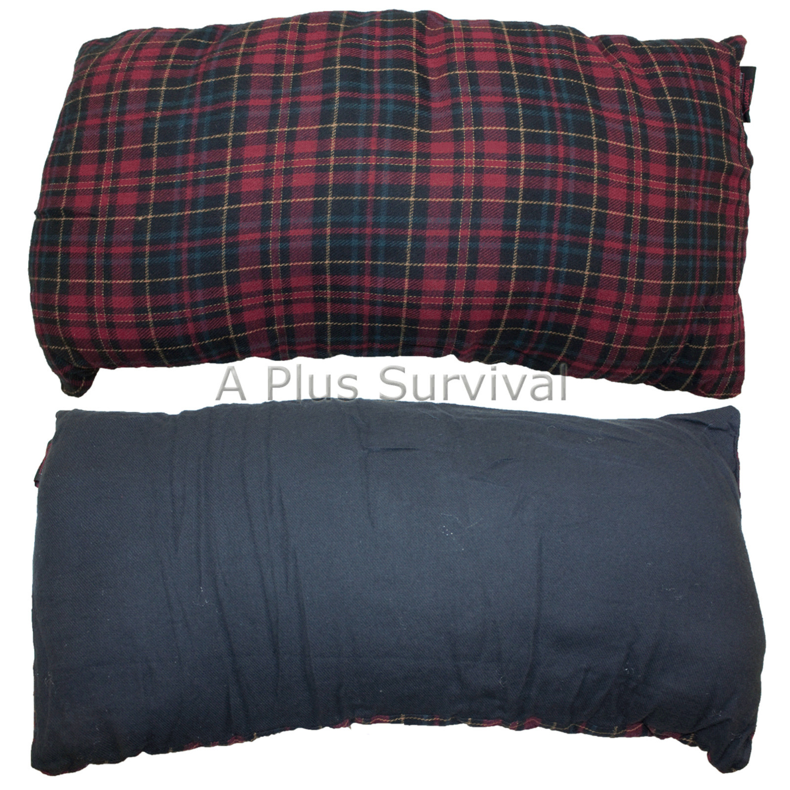 Cotton Flannel Travel Camping Pillow 10″ x 20″ with Insulblok – Includes Case!