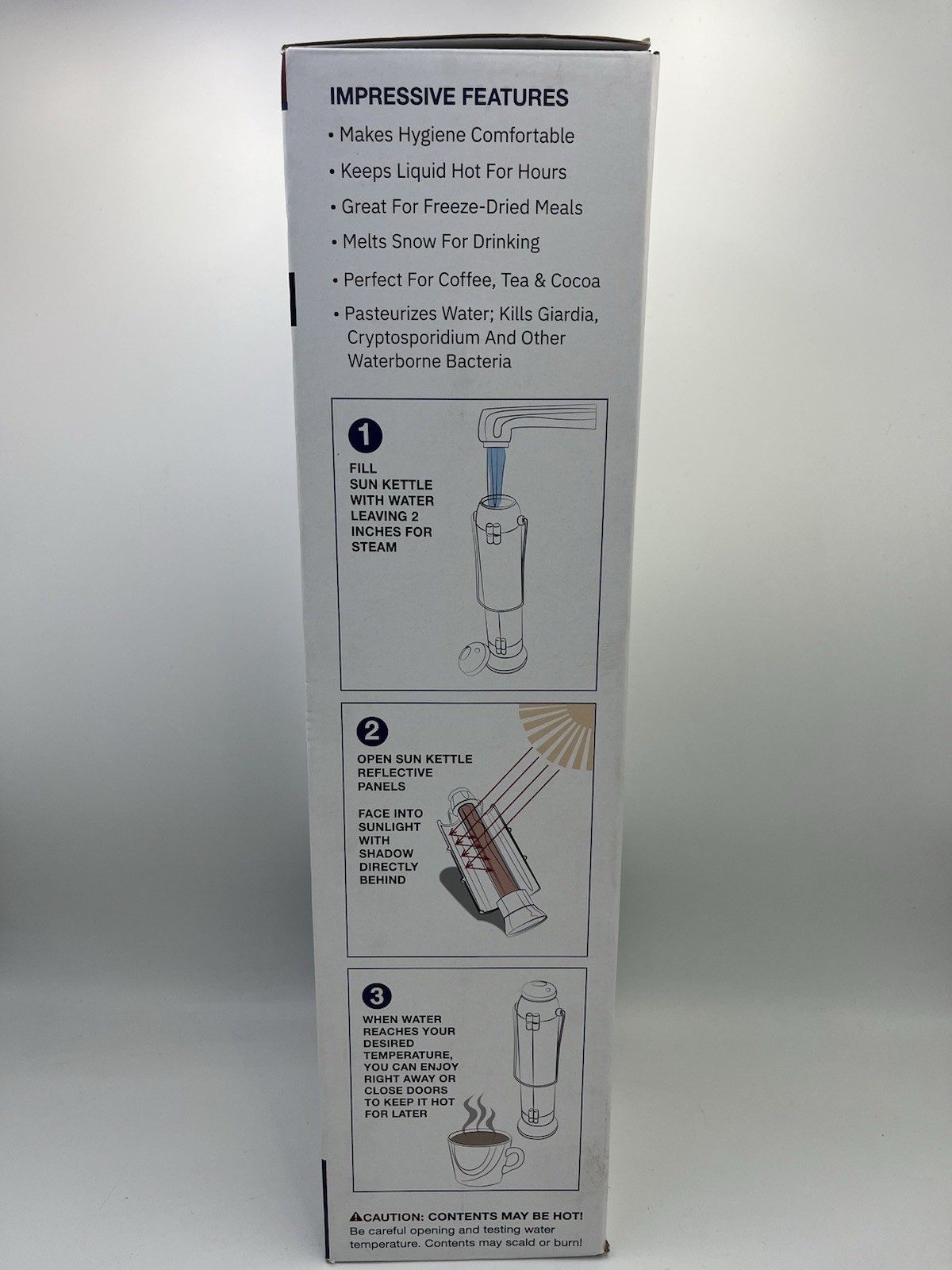 4Patriots Sun Kettle Water Heater: Solar Thermos 16.9fl oz / 500ml OFF GRID