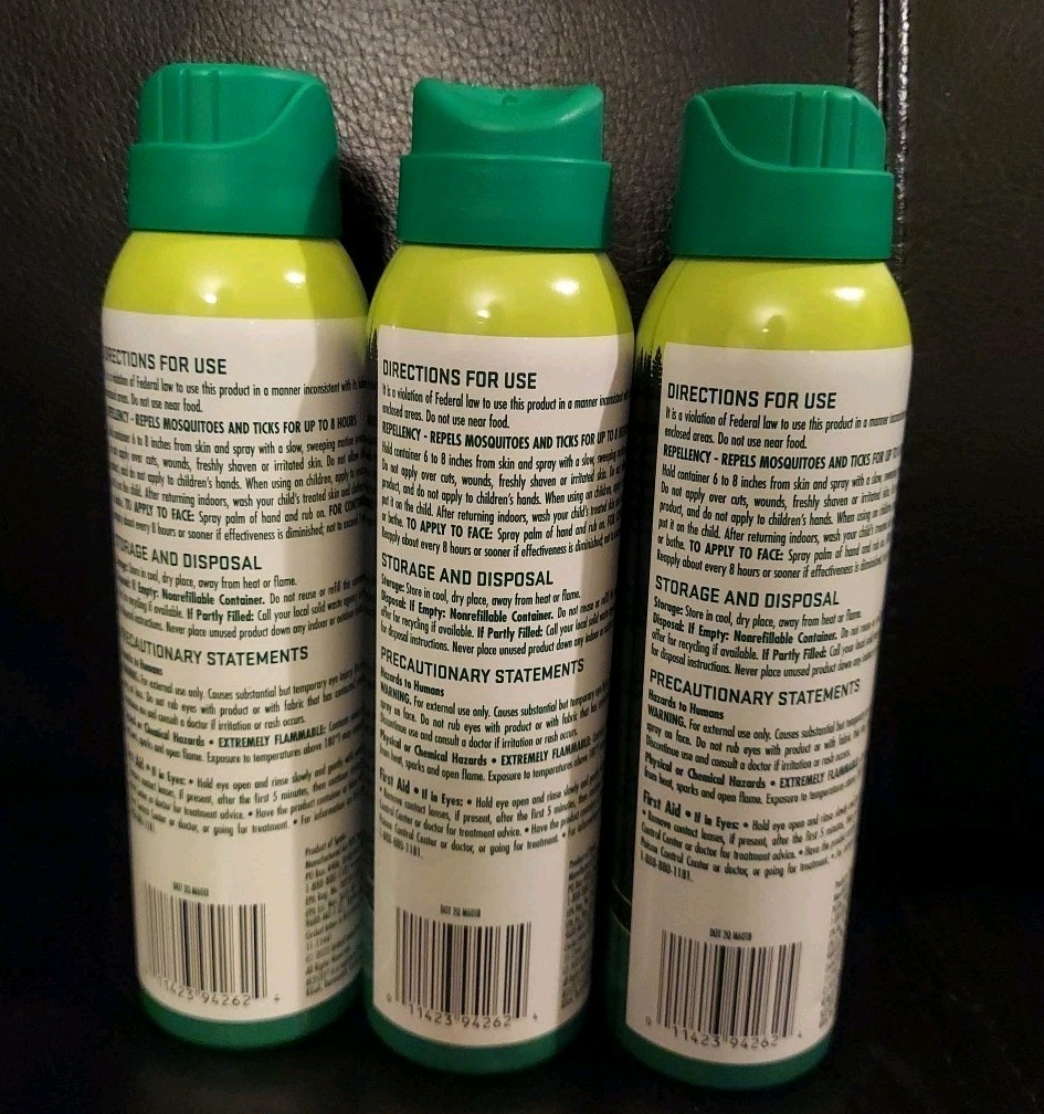 Lot of 3 Repel Insect Repellent Liquid For Mosquitoes/Ticks 4 oz cans M7