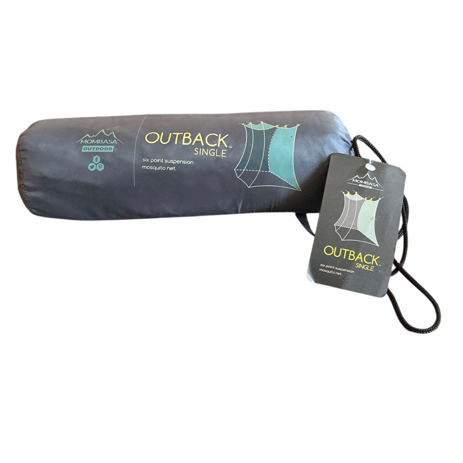 Mombasa Outdoors Outback Single Mosquito Net GREEN 32”x60”x84” NWT