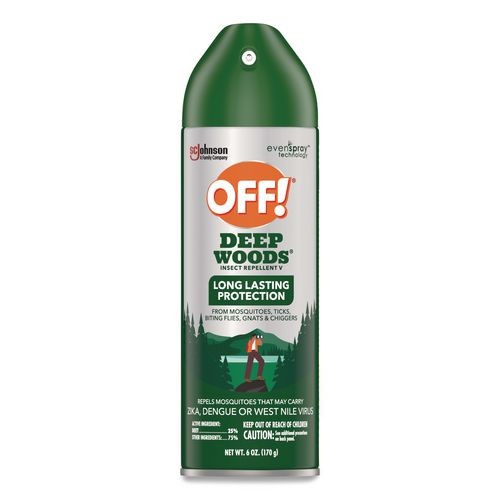 OFF! Deep Woods Insect Repellent, 6 oz Aerosol Spray, 4/Pack