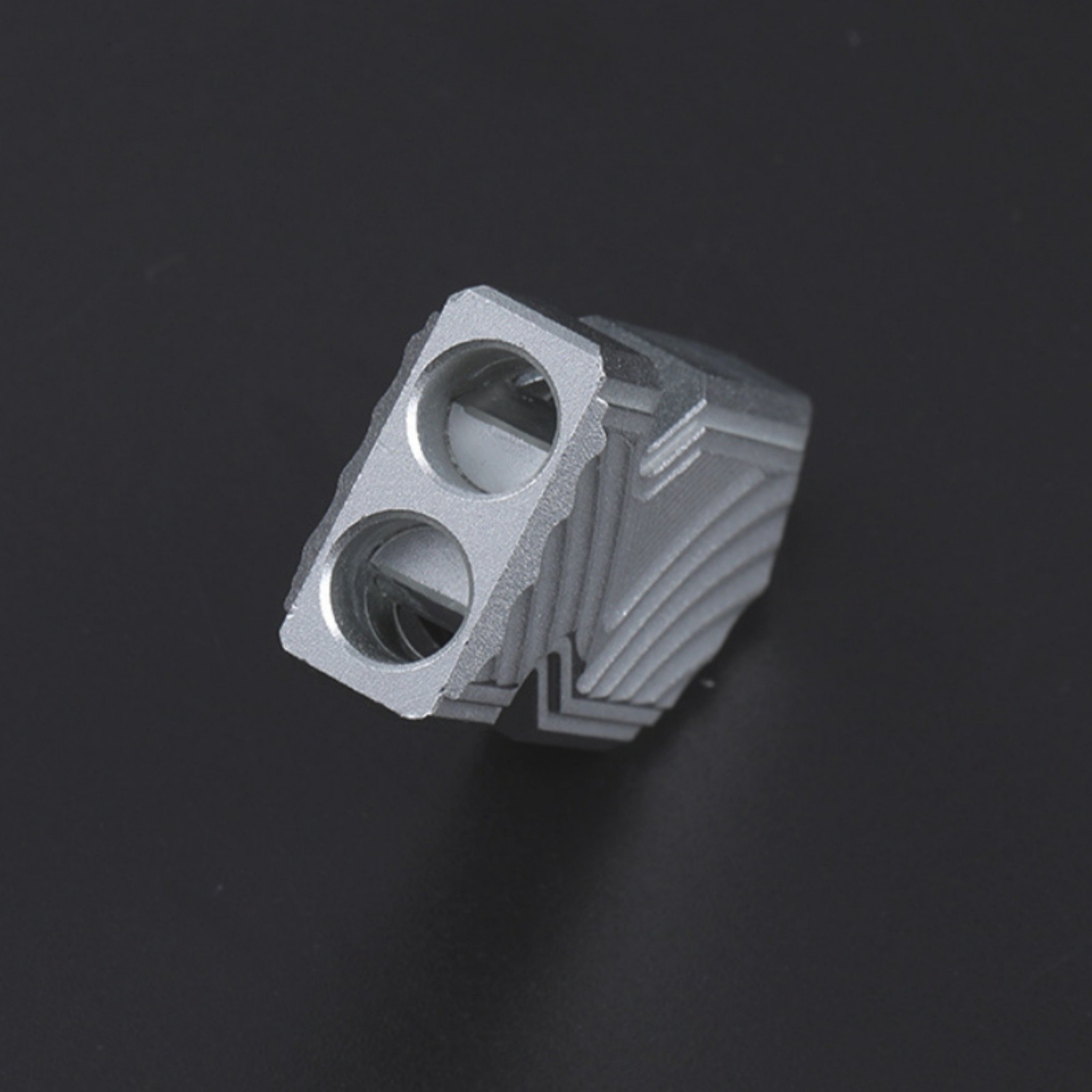 Aluminum Alloy Double Tube Whistle EDC Outdoor Survival Signal Tool Portable