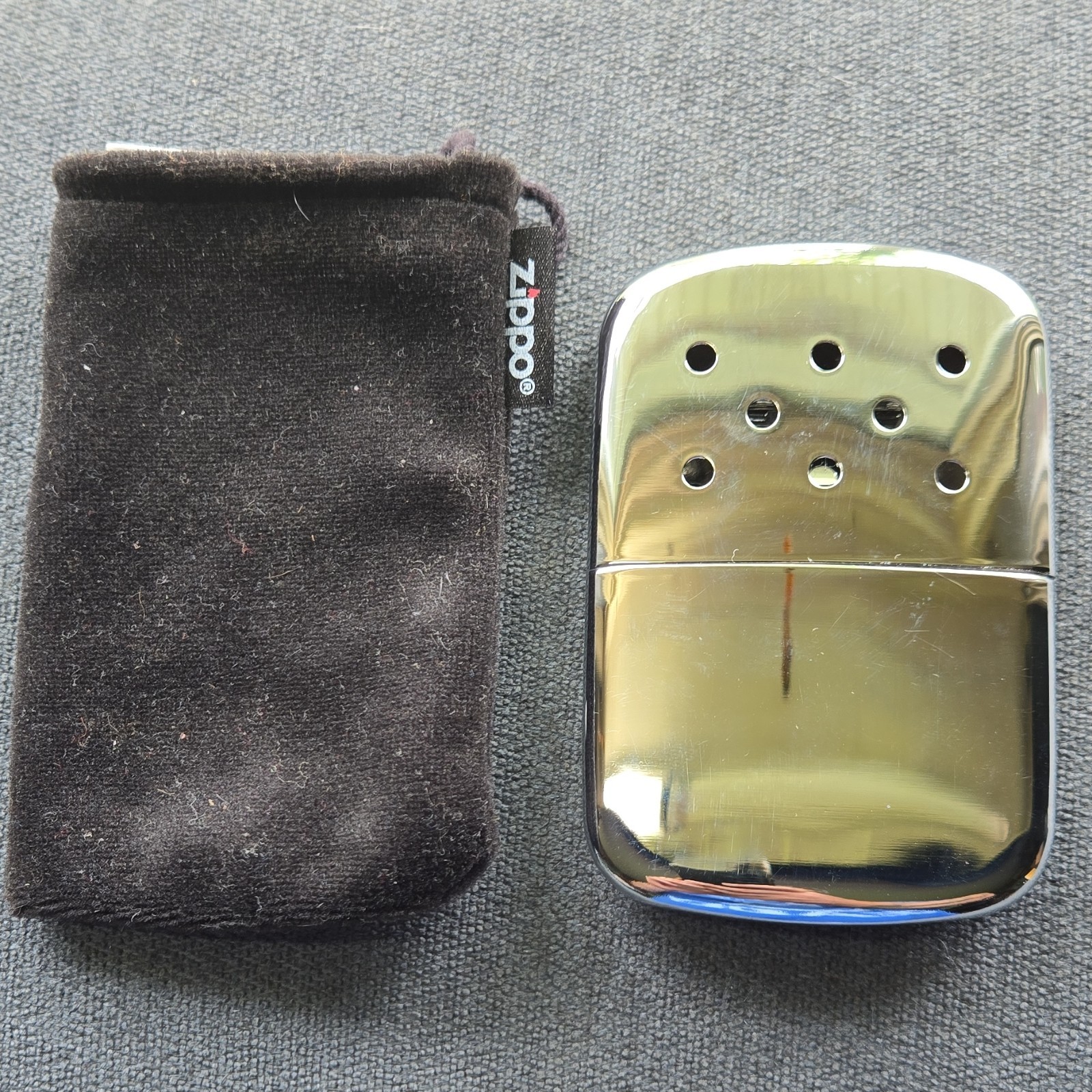 Zippo Reusable Silver Metal Catalytic Hand Warmer with Pouch