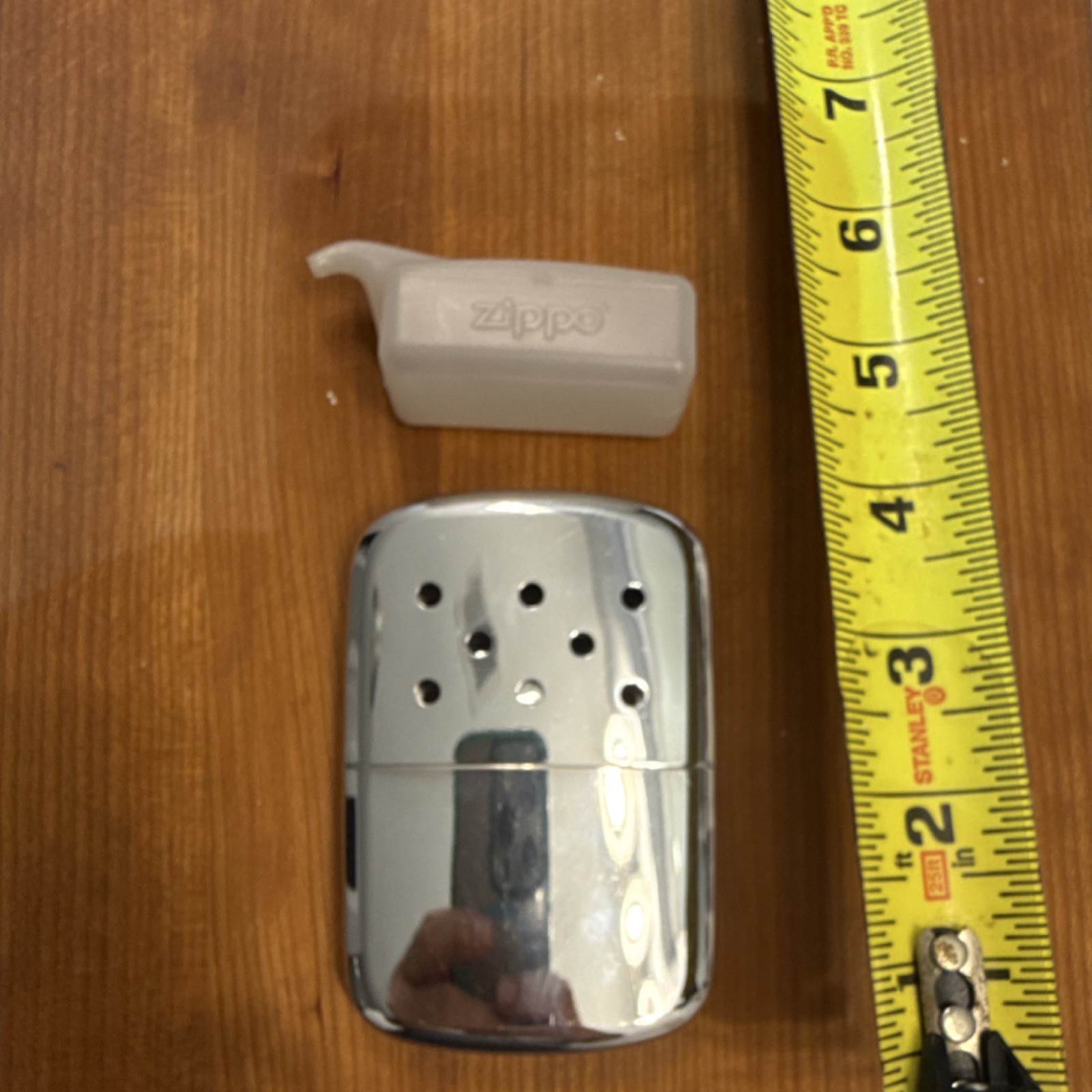 Zippo Catalytic Hand Warmer Silver Metal Reusable Lightweight with Pouch