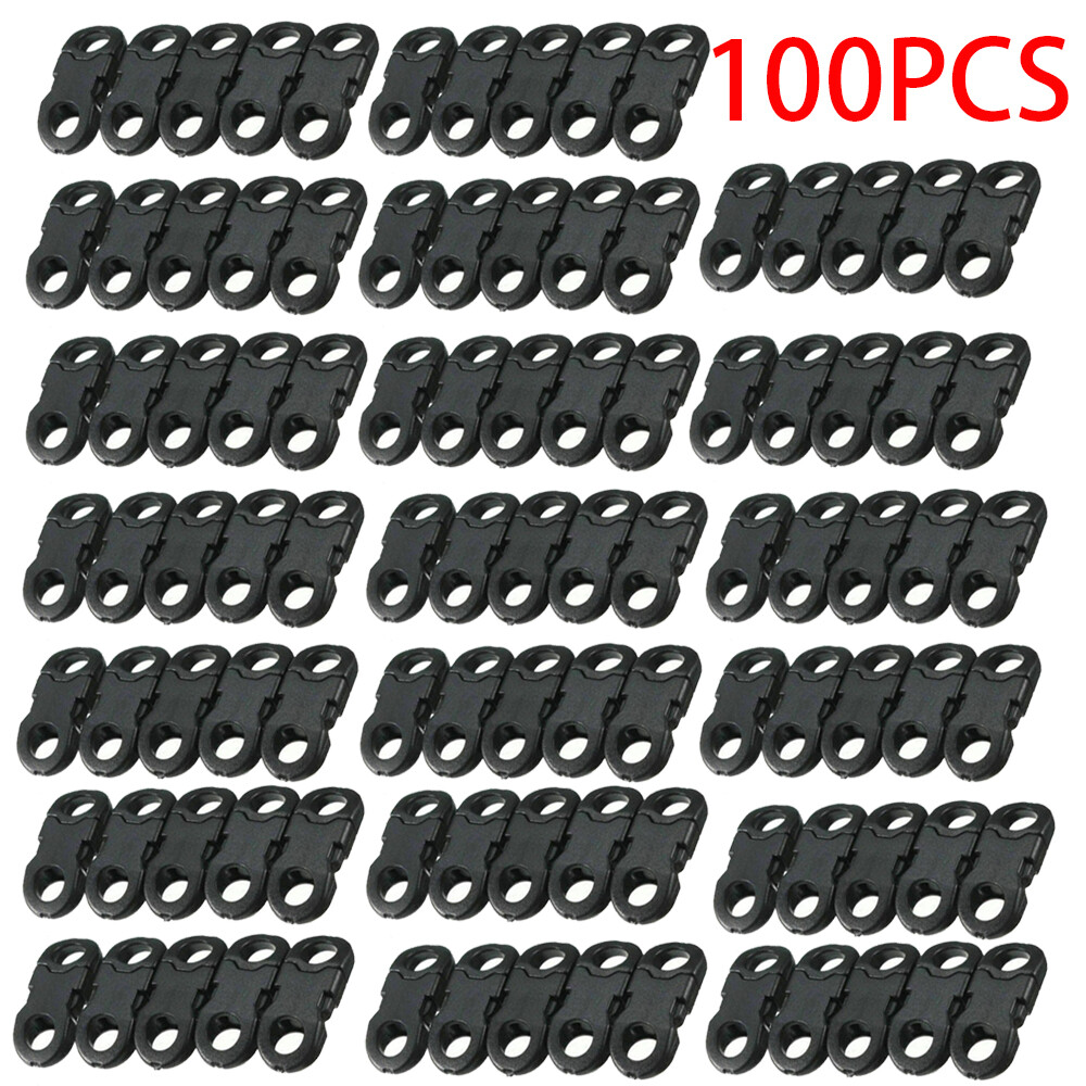 100PCS Buckles Black For Paracord Bracelets Plastic Safety Clasp Side Release US