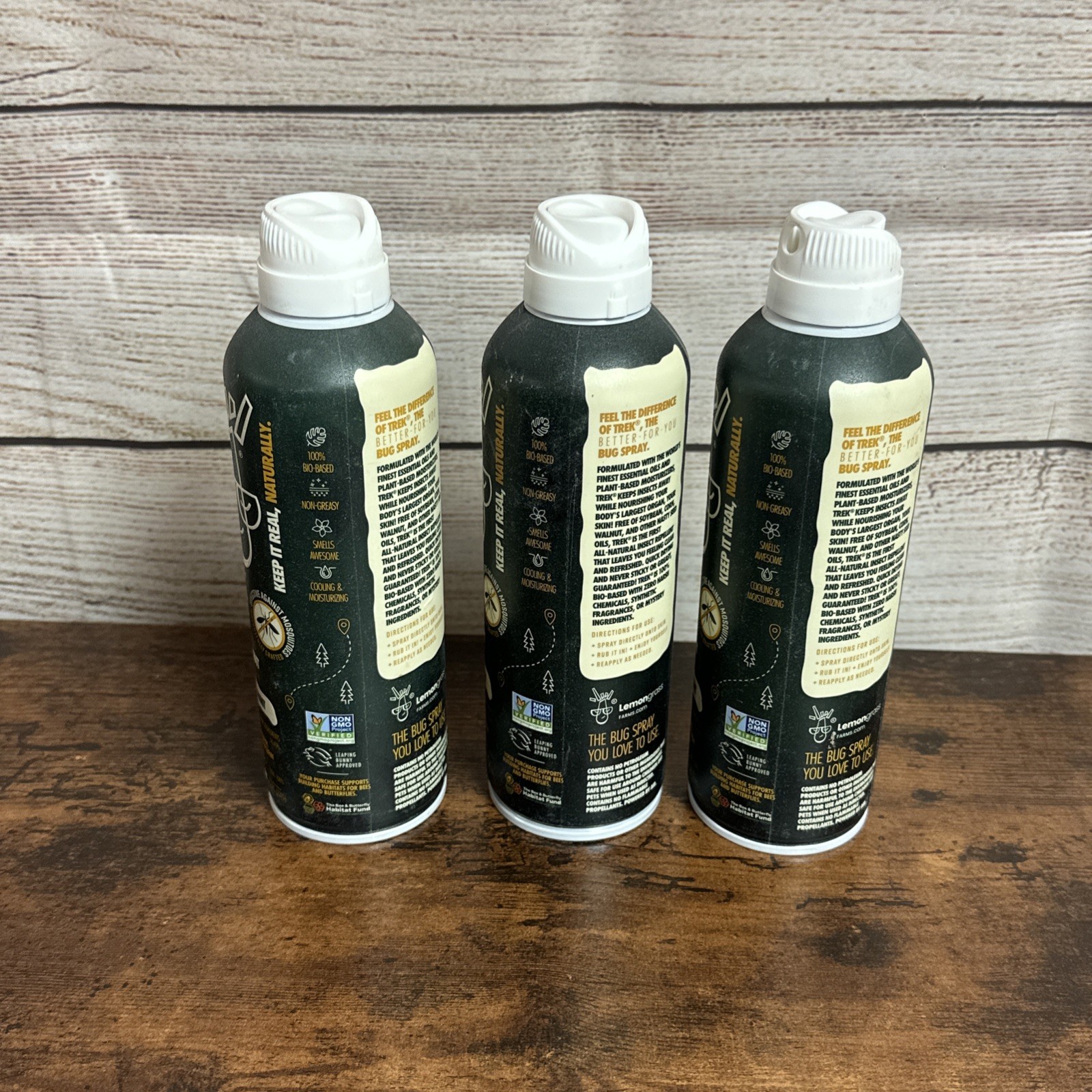3 PACK Trek 100% Natural Bug Spray Repellent DEET Free Kids & Adults 8 oz. EACH