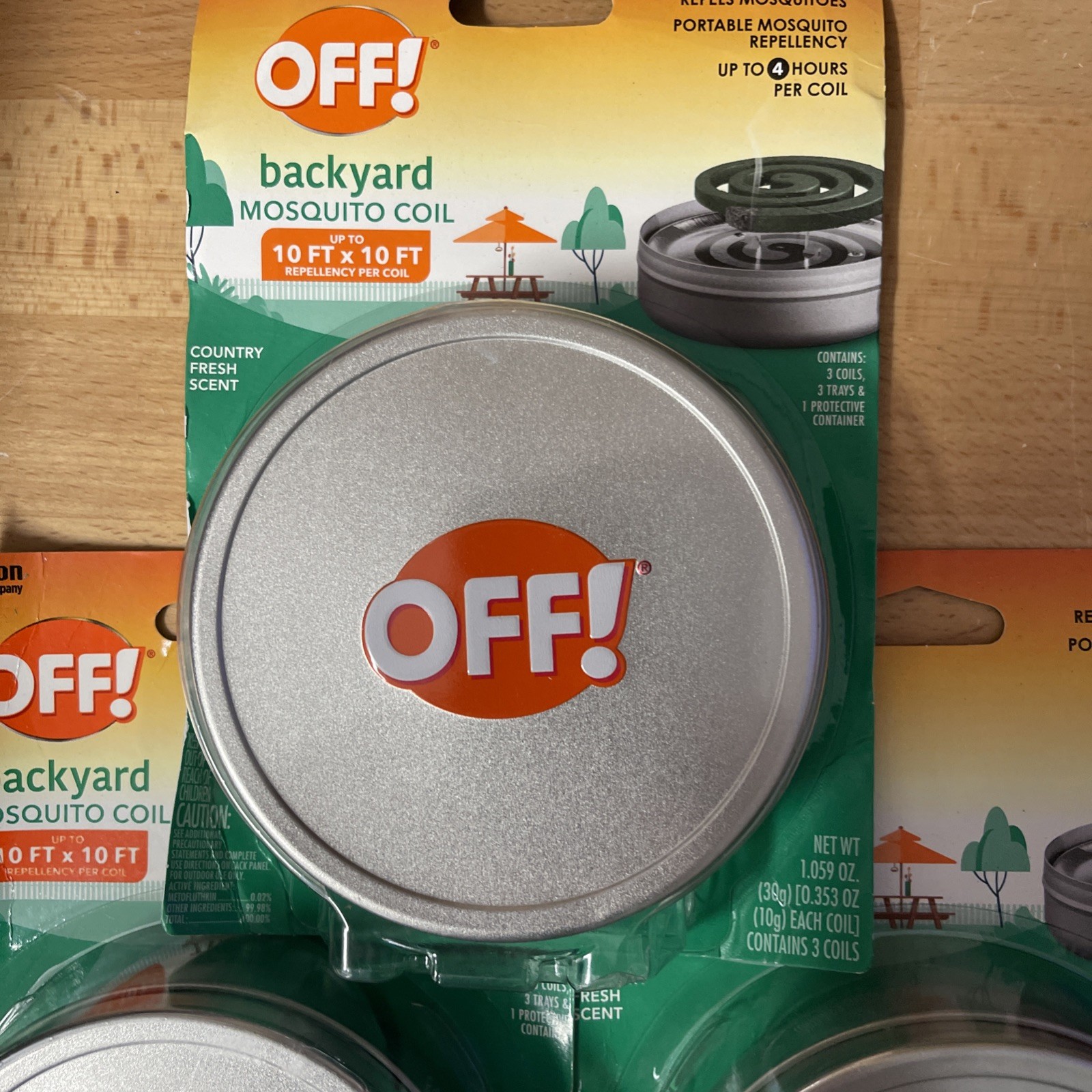 3pk- OFF Backyard Mosquito Coil Country Fresh Scent Covers 10′ x 10′ Per Coil Ea