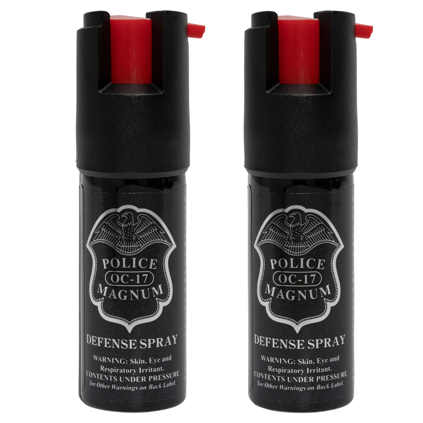 Police Magnum mini pepper spray self defense safety 2 PACK 1/2 oz Twist Locks