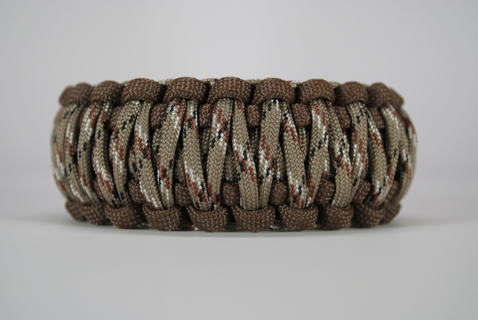 550 Paracord Survival Bracelet King Cobra Dark Brown/Desert Cam Made in the USA