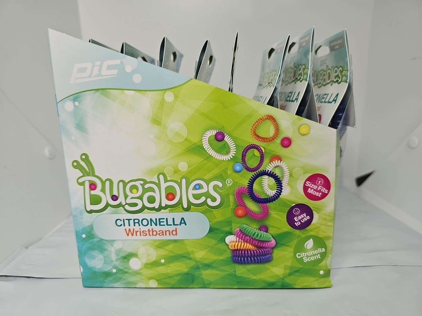 Bugables Citronella Wristband Reusable (8 X 6 pack) Multi Color.