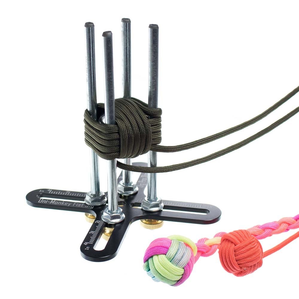 West Coast Paracord Metal Aluminum Uni-Monkey Fist Jig Choose From Black Silver