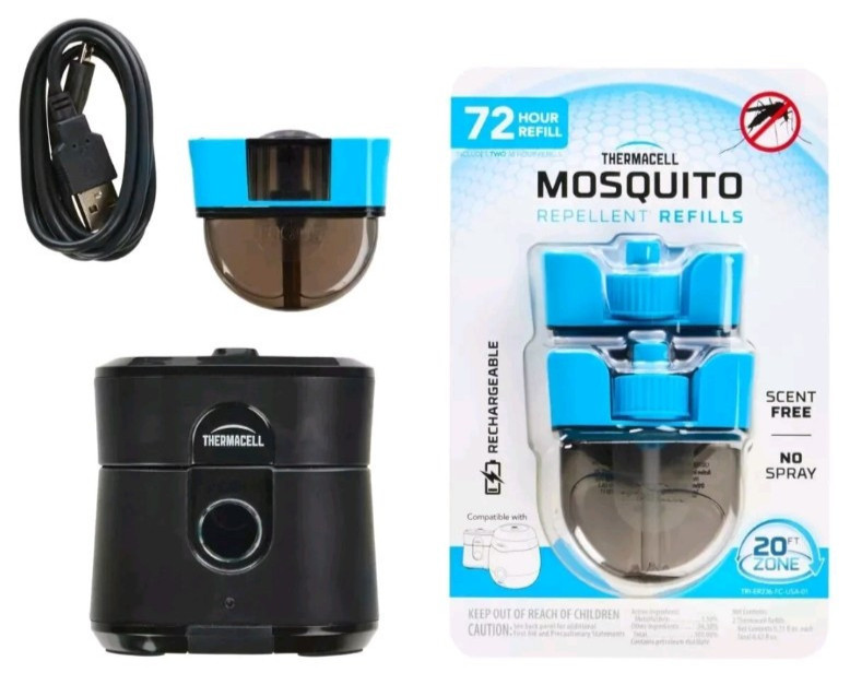 Thermacell Mosquito Zone Repellent Device with 12hr and 2 Extra 72hours Refill