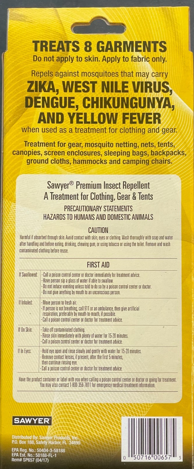 2 Pack Sawyer Premium Insect Repellent 24fl Oz For Clothing, Gear, & Tents- NEW