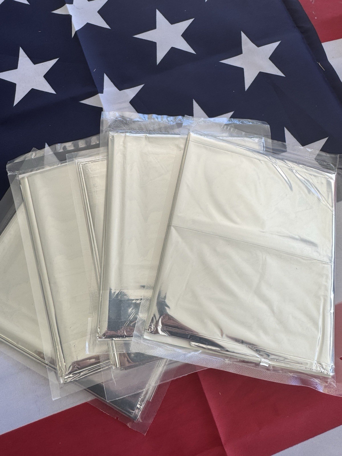 🪖 5-Pack Emergency Survival Blankets | Family Preparedness Pack | Military