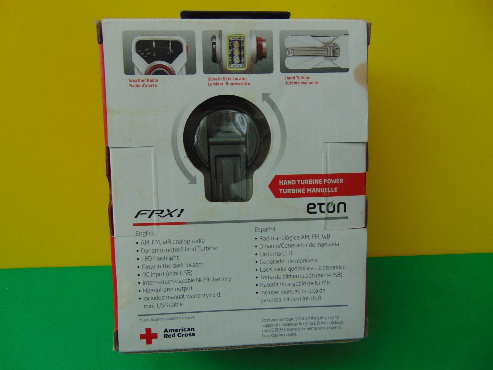 Eton FRXI Hand Turbine AM/FM/Weather Radio/Flash Light New in Box