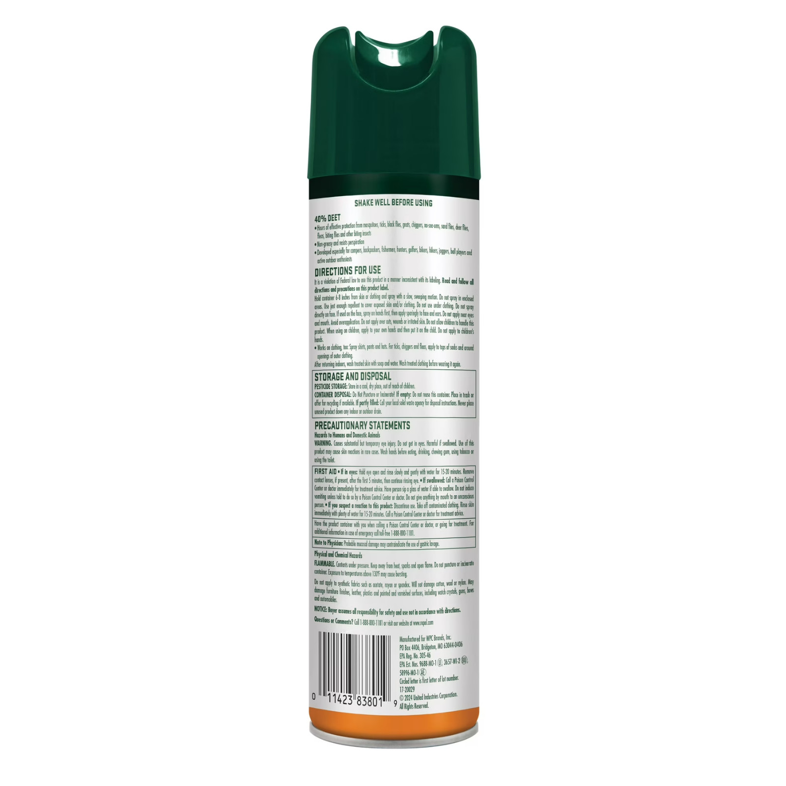 4 Pack Repel Sportsmen Max Insect Mosquito Repellent Bug Spray 40% DEET 8.125 Oz