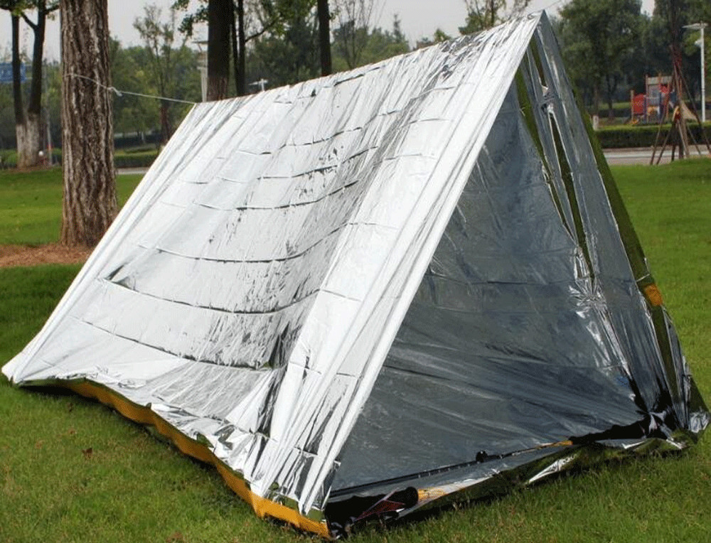 Emergency TENT Survival Folding Camping Rescue Reflective Shelter Blanket Bag
