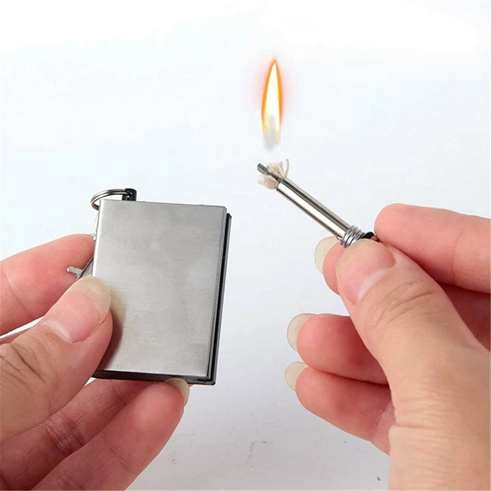 Lighter Flint Magnesium Emergency Fire Starter Camp Survival Refill Waterproof