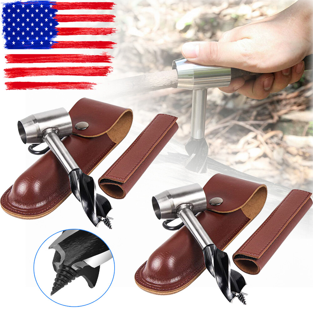 Outdoor Survival Tool Wood Drill Manual Hand Auger Wrench for Bushcraft Settlers