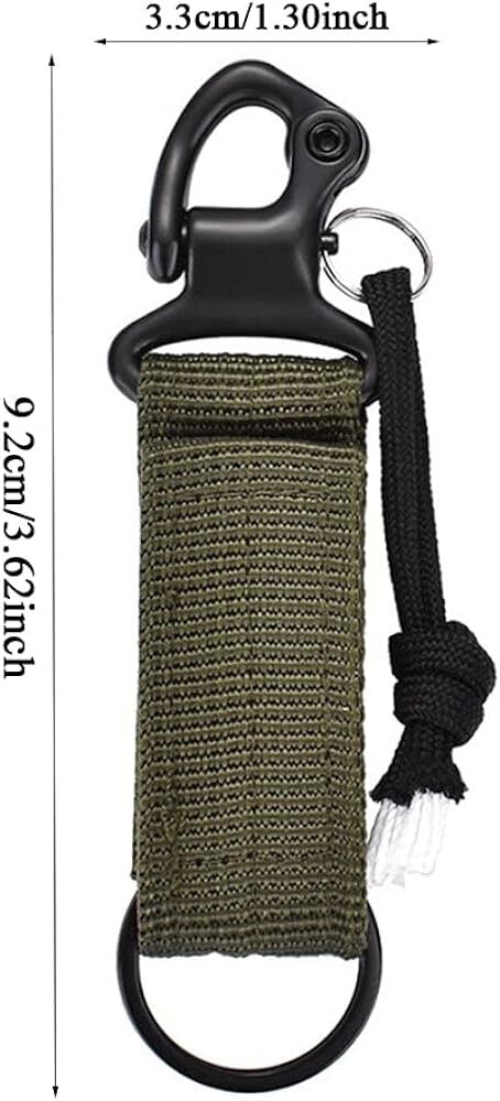 Outdoor Tactical Nylon Keychain Hook Camping Equipment Backpack Buckle Accessory