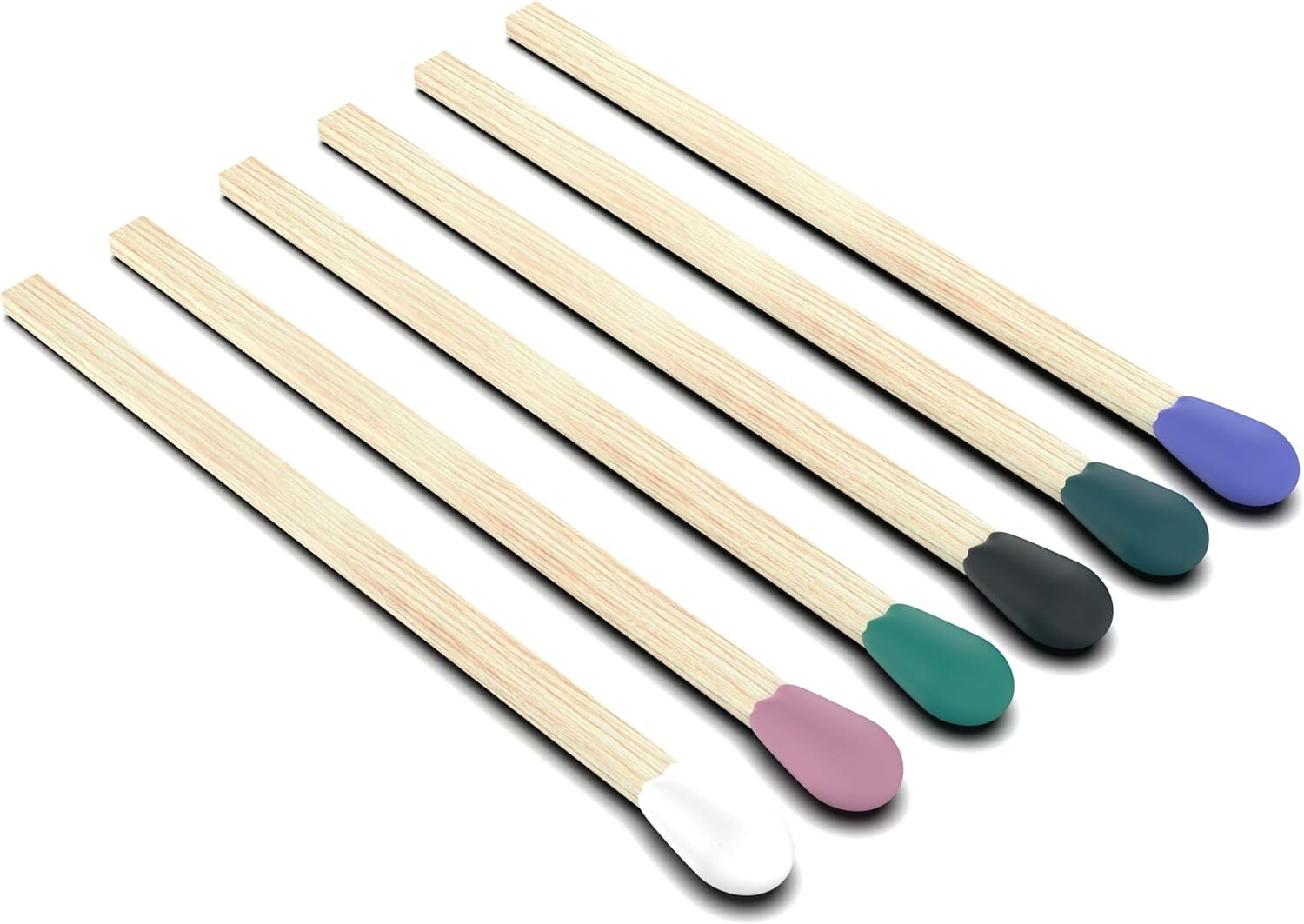 ZIKANI Regular Stick Rainbow Tip Matches 4 Inch Refill for Cloche Jar 100 pcs