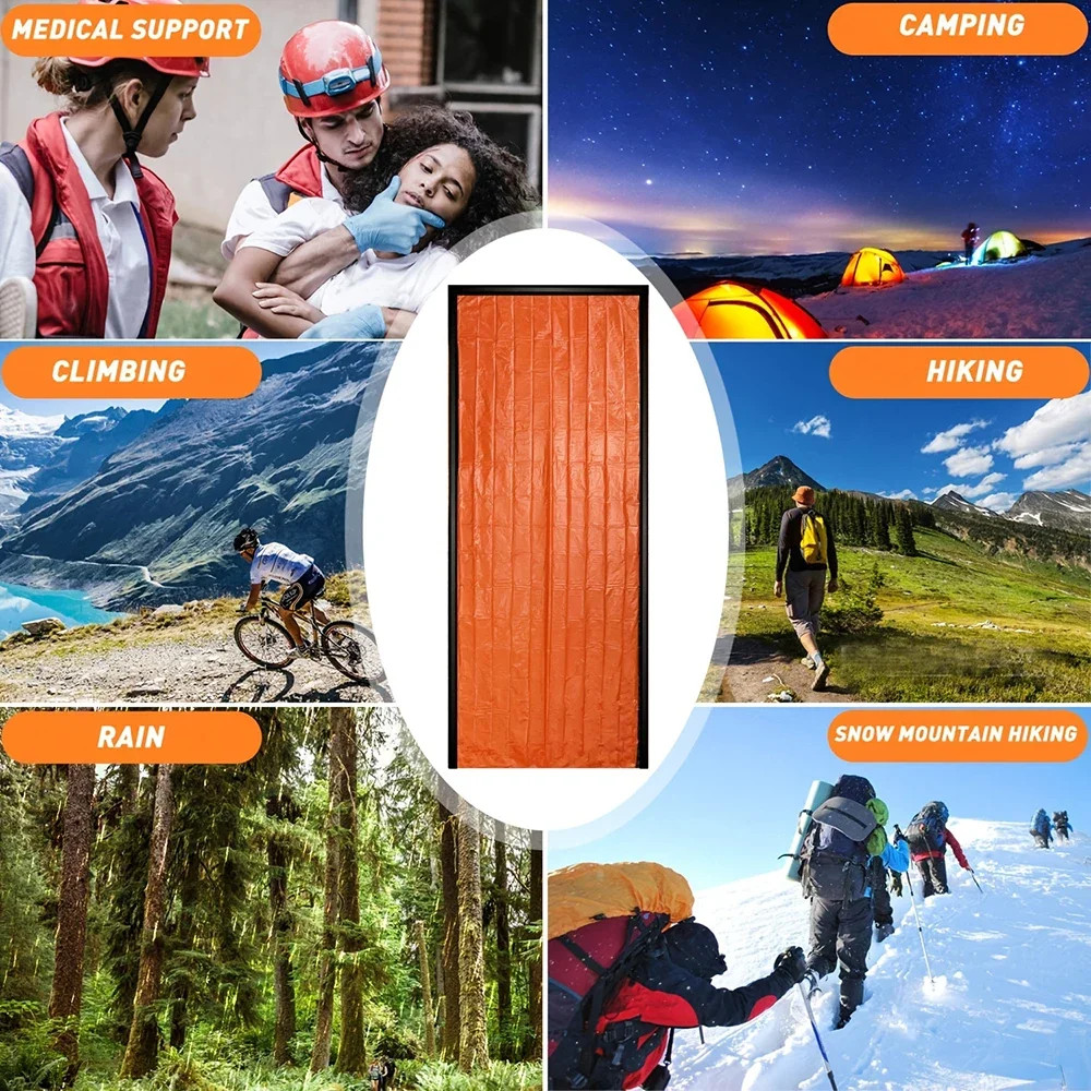 Portable Waterproof Emergency Survival Sleeping Bag Outdoor Edc Camping Gear The